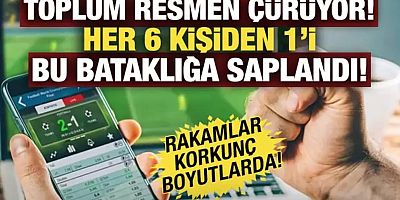 Toplum resmen çürüyor! Her 6 kişiden biri bu bataklığa saplandı!