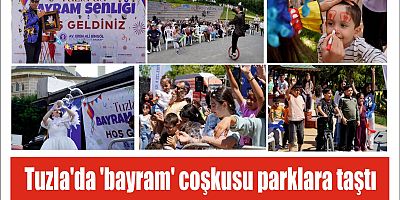 Tuzla'da 'bayram' coşkusu parklara taştı