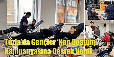 Tuzla’da gençler ‘Kan Dostum’ kampanyasına destek verdi