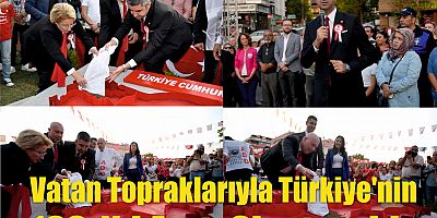 Vatan Topraklarıyla Türkiye'nin 100. Yıl Anıtı Oluşturuldu