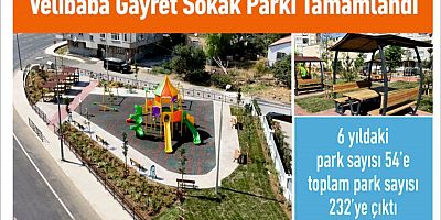 Velibaba Gayret Sokak Parkı’yla Toplam Park Sayısı 232 Oldu