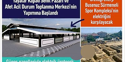 “Yayalar Kapalı Semt Pazarı ve Afet Acil Durum Toplanma Merkezi”nin yapımına başladı