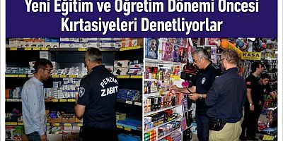 Yeni Eğitim ve Öğretim Dönemi Öncesi Kırtasiyeleri Denetliyorlar
