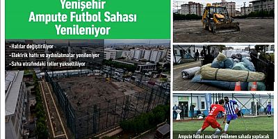 Yenişehir Ampute Futbol Sahası Yenileniyor