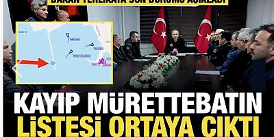 Zonguldak'ta batan gemideki haber alınamayan mürettebatın listesi ortaya çıktı