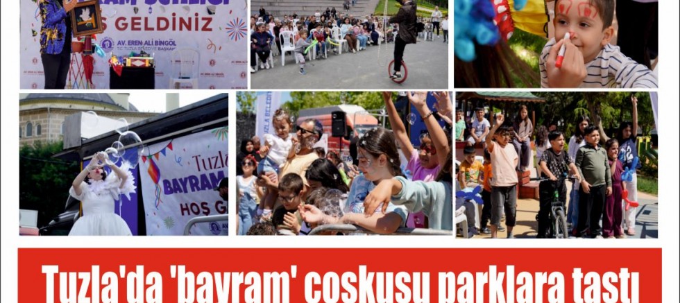 Tuzla'da 'bayram' coşkusu parklara taştı