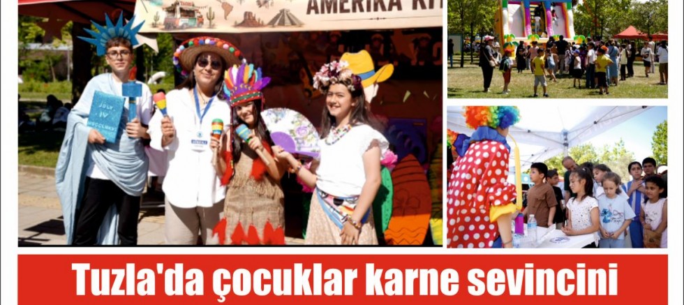Tuzla'da çocuklar karne sevincini kültür festivaliyle kutladı