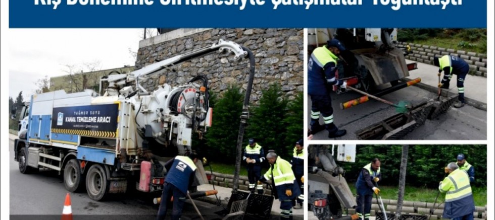 Yağmur suyu kanallarını ve mazgalları temizliyorlar